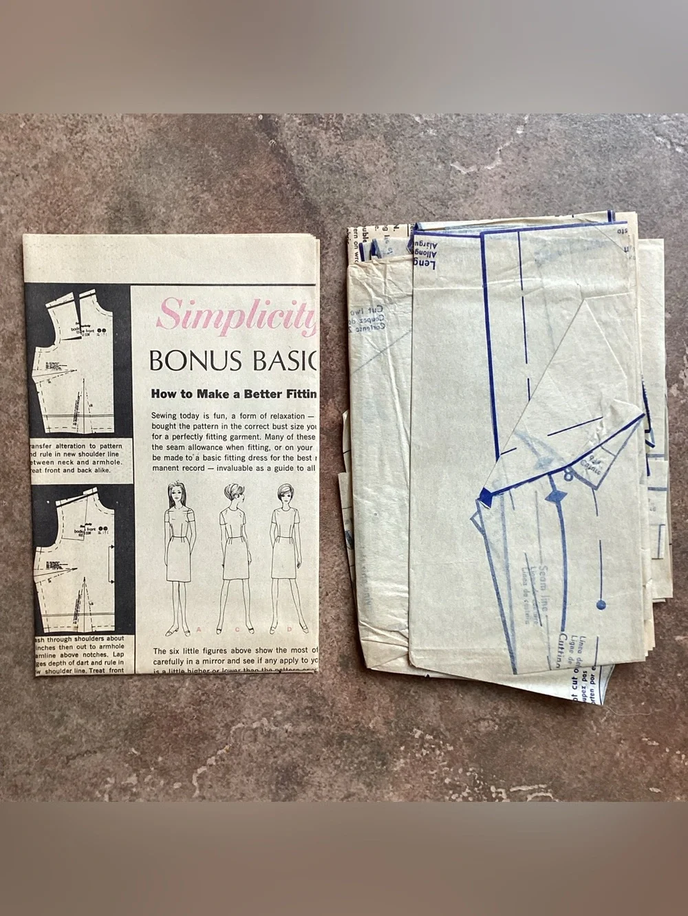 Vintage 1966 Simplicity 6648 Sewing Pattern Misses' Set of Blouses Tops, 60s